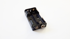 Batteriehalter für 2x AA, Druckknopf