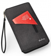 Reisebrieftasche mit Powerbank anthrazit