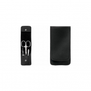 Manikür-Set im Echtleder-Etui, 3-teilig