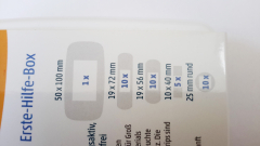Pflaster-Set, Erste-Hilfe-Box, 36 Stück