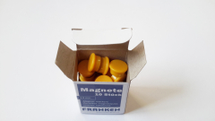 Magnete 10 Stück, 13 mm, gelb