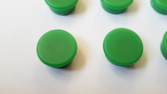 Magnete 10 Stück, 13 mm, grün