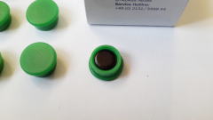 Magnete 10 Stück, 13 mm, grün