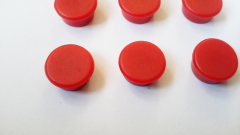 Magnete 10 Stück, 13 mm, rot