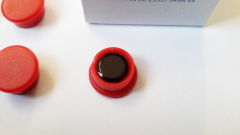 Magnete 10 Stück, 13 mm, rot