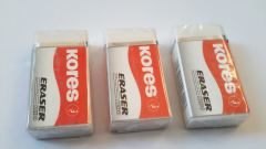 Radiergummi, 3er-Set, KORES KE30 klein