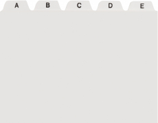 Karteiregister A-Z, 24-teilig, A6, weiss
