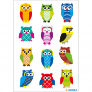 Sticker MAGIC, Eulen, Glitterfolie