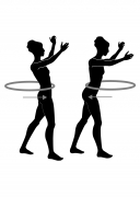 Fitness-Hoop, 900 mm, grau/rosa