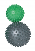 Noppenball-Massageball-Set 2er grau/grün