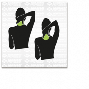 Noppenball-Massageball-Set 2er grau/grün
