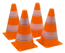 Pylonen, 4er Set, orange/weiss