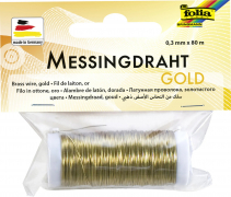 Golddraht, 0,3 mm x 80 m, gold, aus Messing