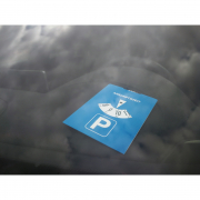 Parkscheibe, aus Karton, Farbe blau
