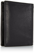 Kombi-Brieftasche, Leder, schwarz