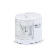 Elektrischer Doppel-Spitzer, USB weiss
