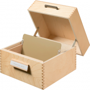 Karteikasten aus Holz für 900 Karten A5