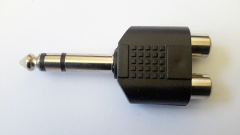Adapter 6,3 mm Klinke Stereo -> 2x Cinch