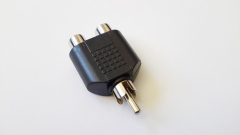 Adapter Cinch Stecker -> 2x Cinch Buchse