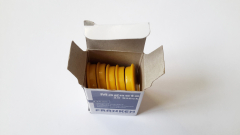Magnete 10 Stück, 24 mm, gelb