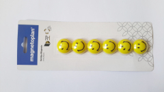 Magnete Smiley 6 Stück, 30 mm