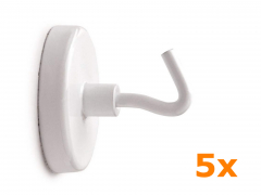Kraftmagnet mit Haken, 5 Stück, 25 mm