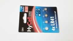 Knopfzelle LR41 4x, Alkaline, Hycell