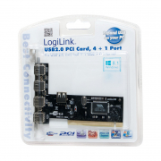 USB 2.0 PCI-Karte, 4+1 Port, VIA Chipsatz